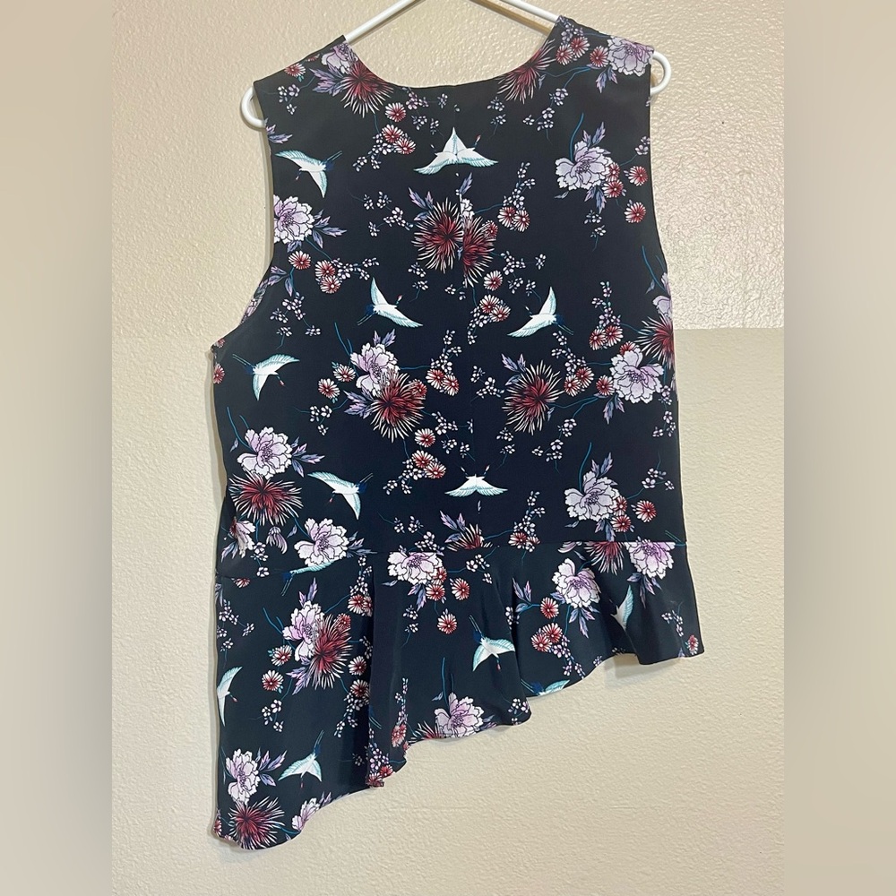 Attention Floral 00s Asymmetrical Blouse - Picture 4 of 5